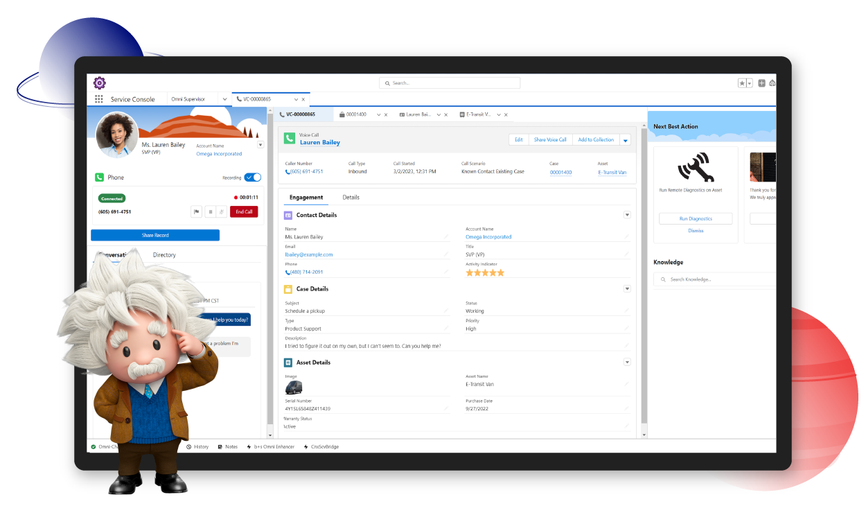 Salesforce-native telephony with Service Cloud Voice