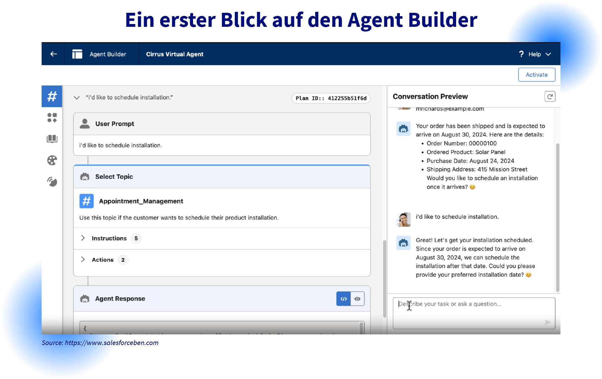 Agentforce Agent Builder Screenshot